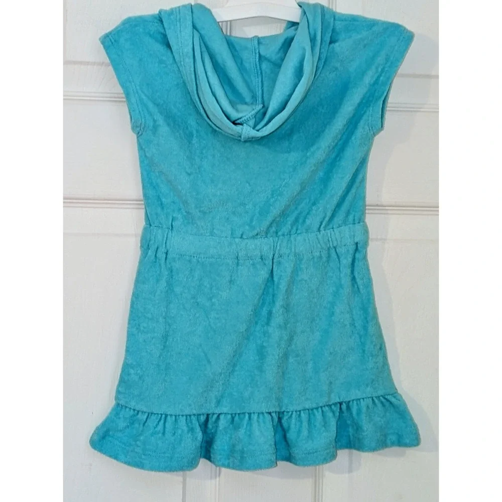 Disney Princess Ariel Little Mermaid Girls 2T 3 Piece Swimsuit Cover Up Set Aqua